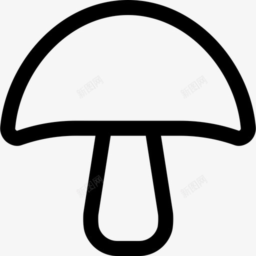 蘑菇自然14线形图标svg_新图网 https://ixintu.com 线形 自然14 蘑菇