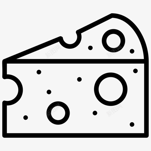 奶酪切达干酪法国奶酪图标svg_新图网 https://ixintu.com 健康食品 切达干酪 奶酪 披萨奶酪 法国奶酪 食品线图标