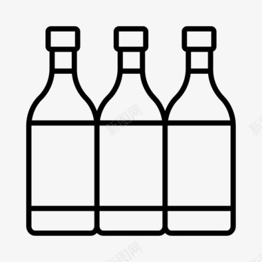 酒瓶酒窖门鉴赏家图标图标