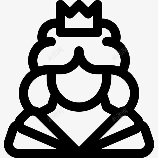 女王皇室成员8直系图标svg_新图网 https://ixintu.com 女王 皇室成员8 直系