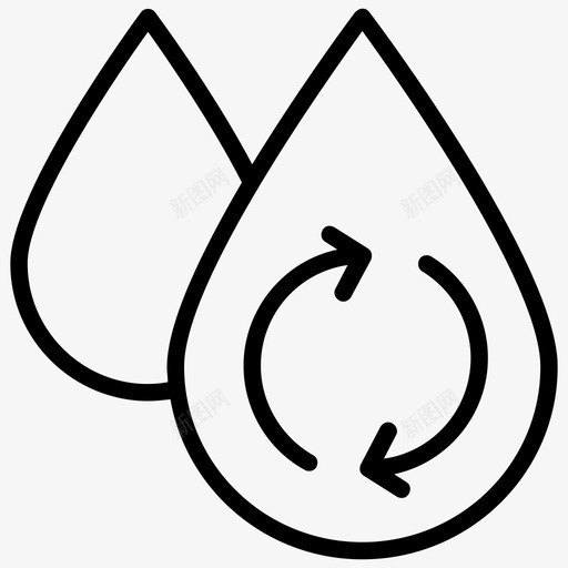 水循环循环水拯救世界线图标svg_新图网 https://ixintu.com 循环水 拯救世界线图标 水循环