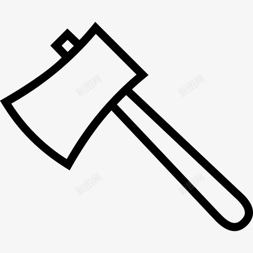 斧头工具和结构直线型图标svg_新图网 https://ixintu.com 工具和结构 斧头 直线型