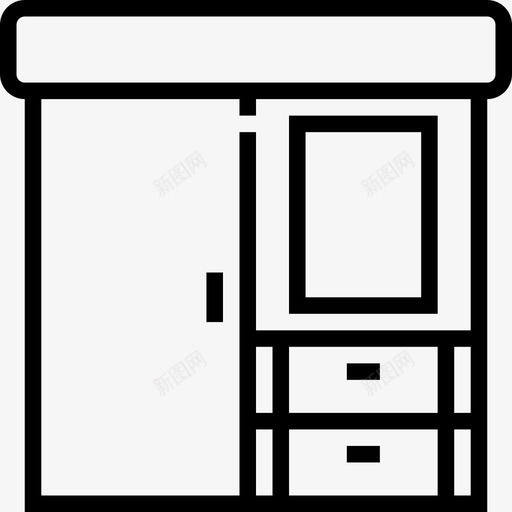 衣柜家装2线性图标svg_新图网 https://ixintu.com 家装2 线性 衣柜