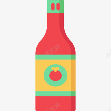 番茄酱烹饪时间平淡图标图标