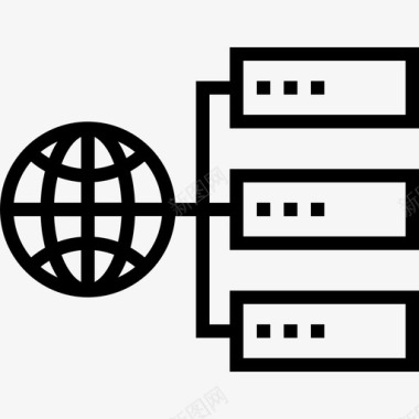 网络数据存储2线性图标图标