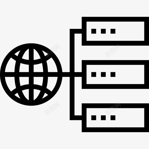 网络数据存储2线性图标svg_新图网 https://ixintu.com 数据存储2 线性 网络