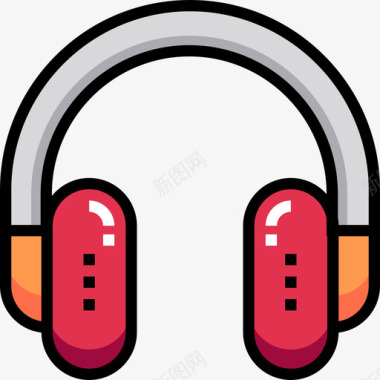 耳机ui接口15线性颜色图标图标