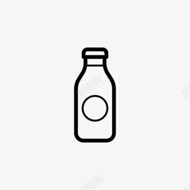 牛奶奶瓶容器图标图标