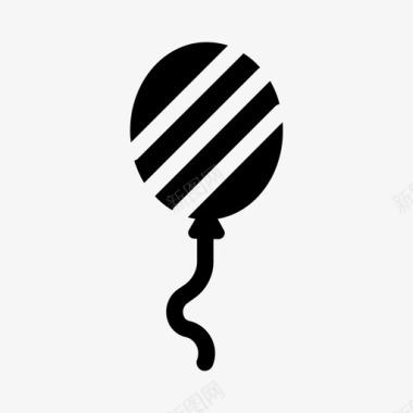 气球独立字形图标图标