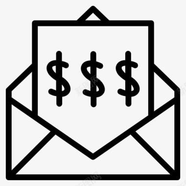 电子邮件帐单发票图标图标