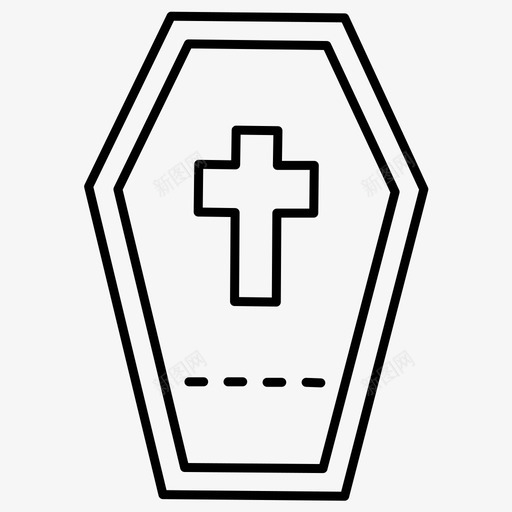 棺材坟墓裂缝图标svg_新图网 https://ixintu.com 坟墓 棺材 裂缝