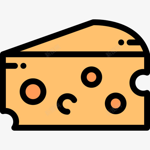 奶酪农业用18原色图标svg_新图网 https://ixintu.com 农业用18 原色 奶酪