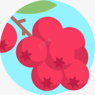 浆果食品41扁平图标图标