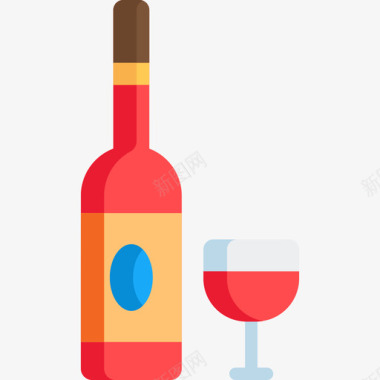 葡萄酒庆祝活动4平淡图标图标