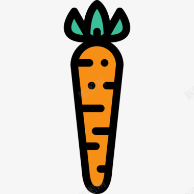 胡萝卜健康生活9正色图标图标