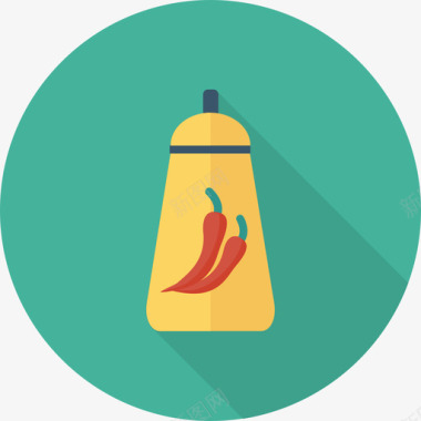 辣椒食品和饮料22圆形图标图标
