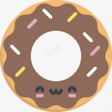 甜甜圈kawaii糖果3扁平图标图标