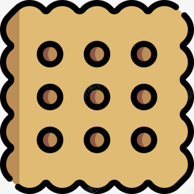 饼干糖果3线性颜色图标图标