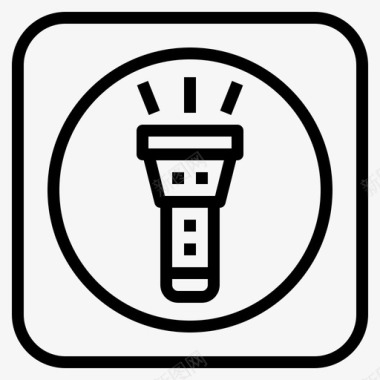手电筒应用灯图标图标