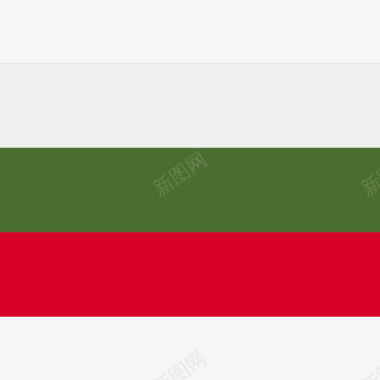 保加利亚长方形国家简单旗图标图标