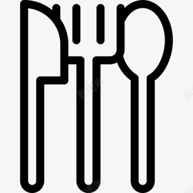 匙叉刀餐厅图标图标