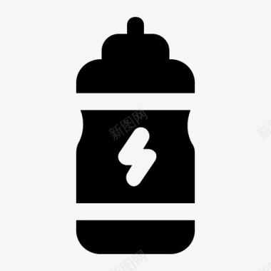 饮料瓶能量健身图标图标