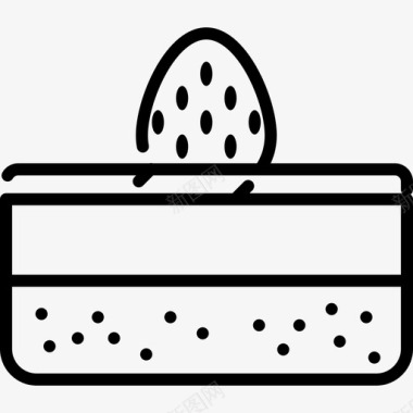 蛋糕食品甜点3线性图标图标