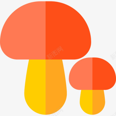 蘑菇自然13扁平图标图标