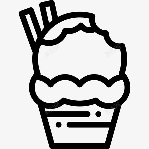 纸杯蛋糕甜点糖果2个直系图标svg_新图网 https://ixintu.com 甜点糖果2个 直系 纸杯蛋糕