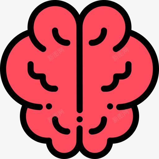 大脑医学院2线颜色图标svg_新图网 https://ixintu.com 医学院2 大脑 线颜色