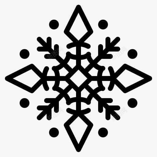 雪花天气预报天气图标svg_新图网 https://ixintu.com 冬天 天气 天气预报 美好的圣诞节 雪花