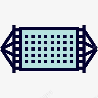 吊床野营色线条色图标图标