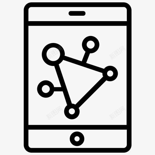 移动用户界面手机数据可视化图标svg_新图网 https://ixintu.com 手机 数据可视化 数据可视化线图标 移动图形 移动用户体验 移动用户界面 移动界面