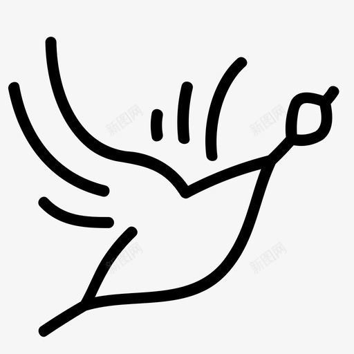 小鸟飞翔手绘图标svg_新图网 https://ixintu.com 小鸟 手绘 涂鸦自然 线条 飞翔