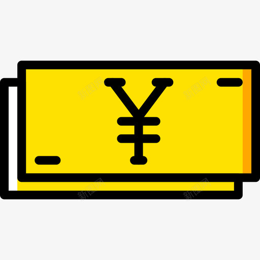 Yen商务78黄色图标svg_新图网 https://ixintu.com Yen 商务78 黄色