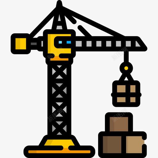 Crane全球物流2线性颜色图标svg_新图网 https://ixintu.com Crane 全球物流2 线性颜色