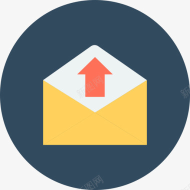 电子邮件商务办公室和互联网通告图标图标