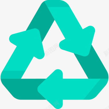 回收生态54平坦图标图标