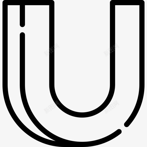 字母U电子和网络元素集合4线性图标svg_新图网 https://ixintu.com 字母U 电子和网络元素集合4 线性