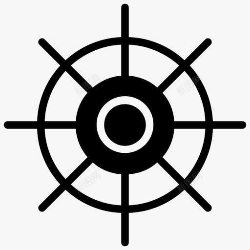 舵船船轮图标svg_新图网 https://ixintu.com 水上交通工具 舵 船 船帆 船轮 露营雕文图标