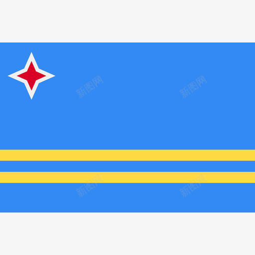 阿鲁巴长方形的乡村简单旗帜图标svg_新图网 https://ixintu.com 长方形的乡村简单旗帜 阿鲁巴