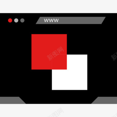 浏览器网页23平面图标图标