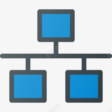 以太网it组件3线性颜色图标图标