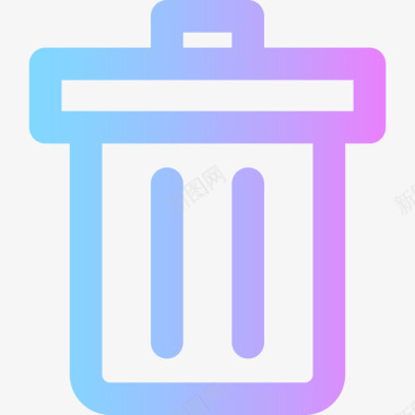垃圾桶ui超级基本2渐变图标图标