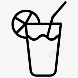 冷饮系列柠檬饮料冷饮杯子图标高清图片