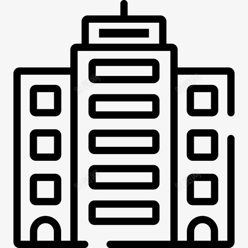 城市7号楼线性图标svg_新图网 https://ixintu.com 城市7号楼 线性