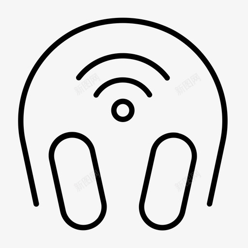 耳机wifi音频耳机图标svg_新图网 https://ixintu.com 声音 无线 耳机 耳机wifi 音频 音频照片视频