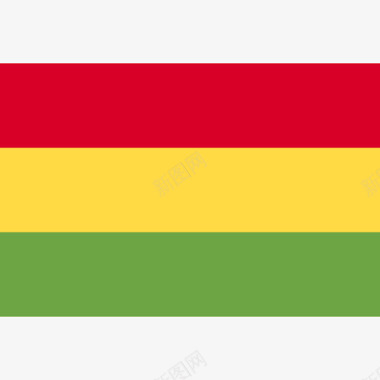 玻利维亚长方形国家简旗图标图标
