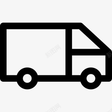 送货卡车物流和送货2直线图标图标