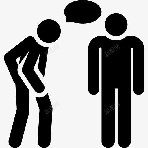 争吵沟通象形图填充图标svg_新图网 https://ixintu.com 争吵 争吵小人 填充 沟通象形图
